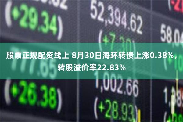 股票正规配资线上 8月30日海环转债上涨0.38%，转股溢价率22.83%