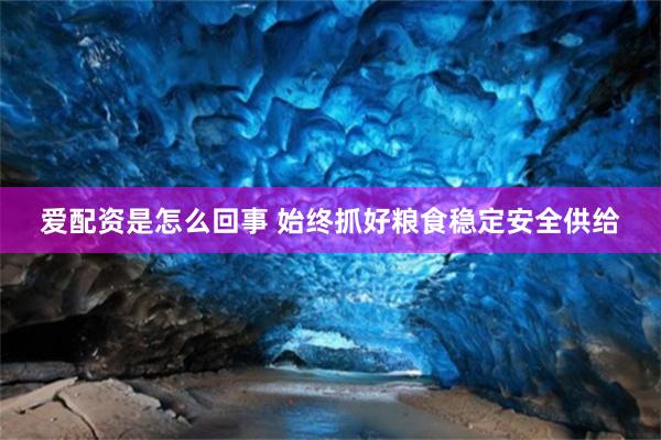 爱配资是怎么回事 始终抓好粮食稳定安全供给