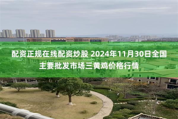 配资正规在线配资炒股 2024年11月30日全国主要批发市场三黄鸡价格行情