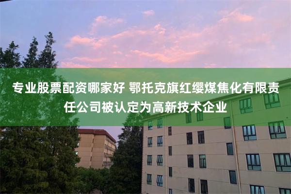 专业股票配资哪家好 鄂托克旗红缨煤焦化有限责任公司被认定为高新技术企业