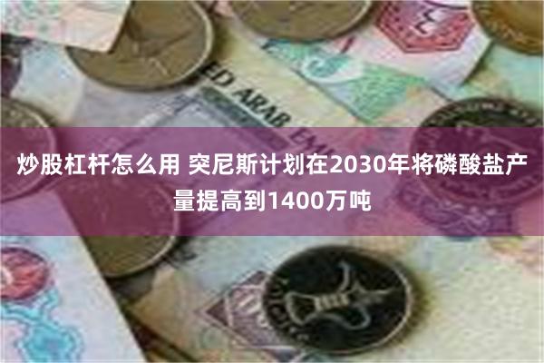 炒股杠杆怎么用 突尼斯计划在2030年将磷酸盐产量提高到1400万吨